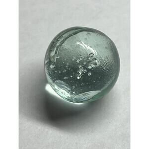 Vintage handblown glass marble. Clear. Bubbles. Man Made